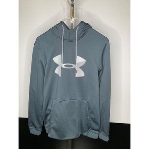 UNDER Armour Loose Fit Hooded Top Hoodie Gray Medium 20" pit to pit